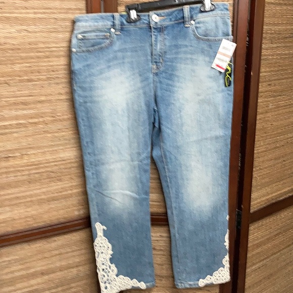 INC International Concepts Denim - NWT Inc Crop Straight Regular Fit Jeans Size 12